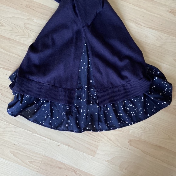 Kate spade ♠️ Night sky mixed media long sleeve sweater in icy Navy - Picture 12 of 14